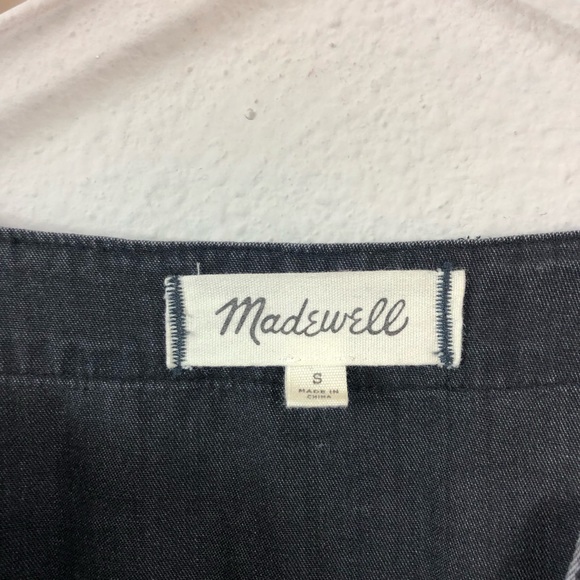 Madewell | Black Denim Lace Up Top - Picture 3 of 6